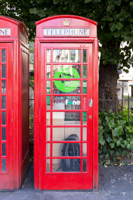 Lovefone Phone Repair Shops Inside Traditional Red Telephone Booths