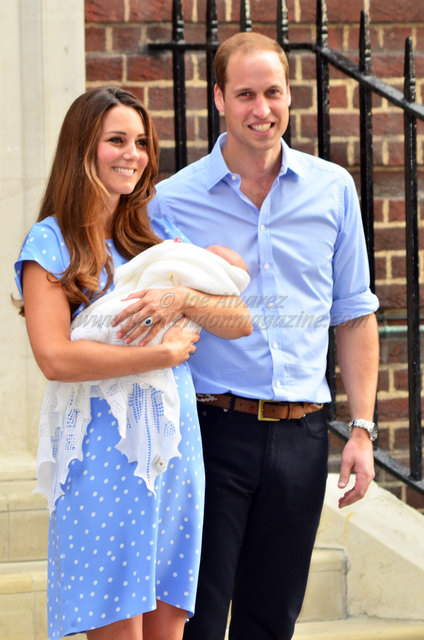 Prince George, Kate Middleton, Duchess of Cambridge, Duke of Cambridge, Prince William 22 July 2013 © Joe Alvarez