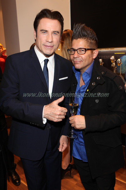 John Travolta and Joe Alvarez at the Breitling Store Opening in London