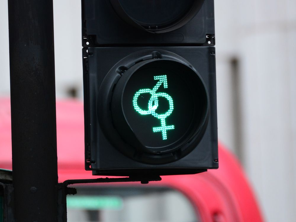 Pedestrian traffic signals have been replaced by new LGBT