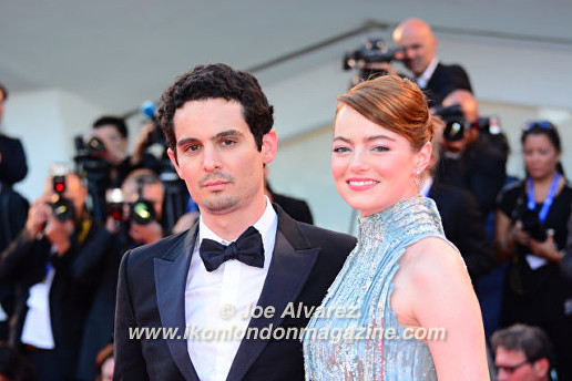 Damien Chazelle, Emma Stone La La Land premiere at the Venice Film Festival © Joe Alvarez