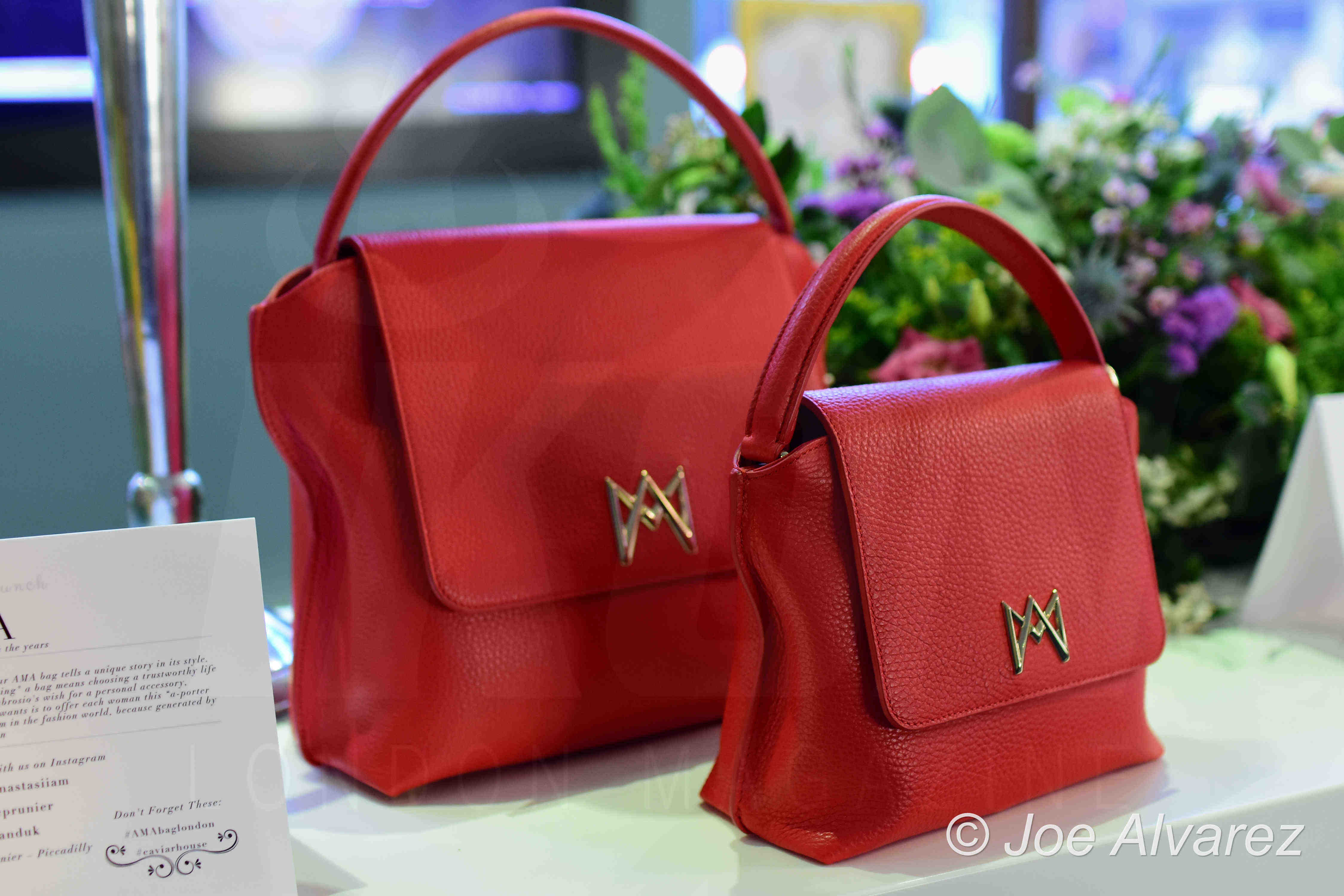 AMA luxury handbags launch party, Caviar House, Piccadilly, London. Copyright © JOE ALVAREZ