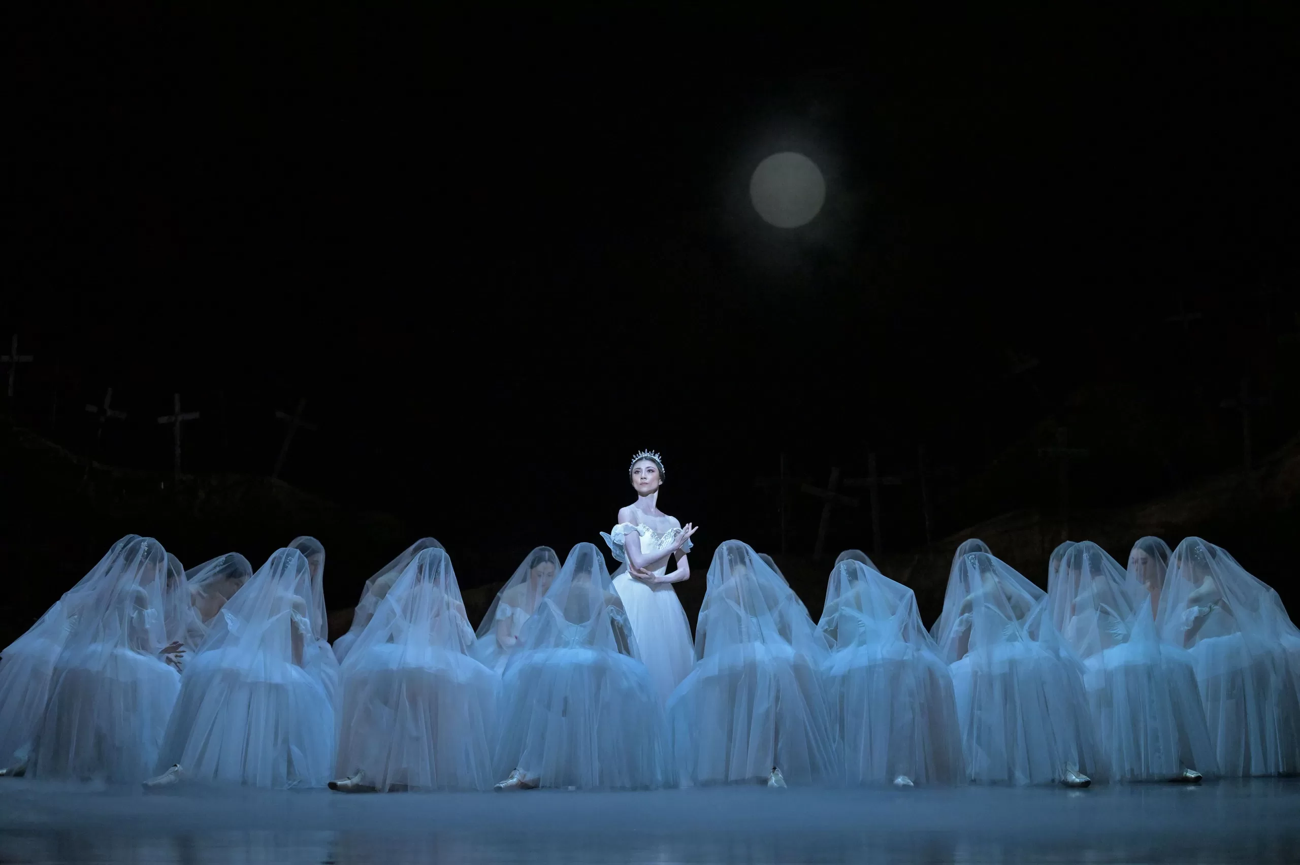 Ballet artists on stage Giselle Act 2