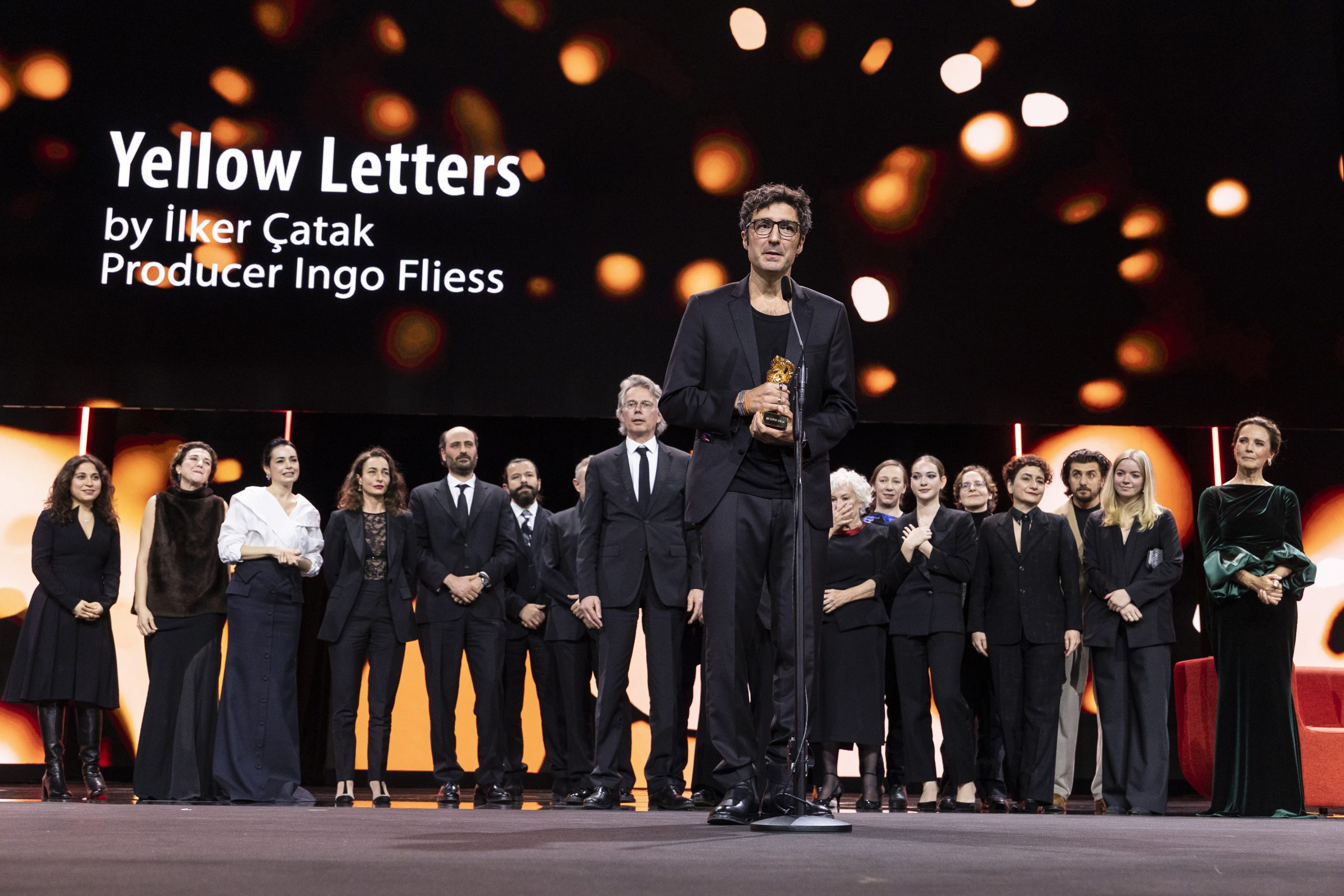 Golden Bear for Best Film (awarded to the film’s producers) 2026: Gelbe Briefe (Yellow Letters) by İlker Çatak produced by Ingo Fliess – the director İlker Çatak with producer Ingo Fliess and the film team